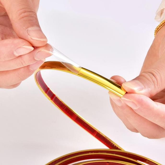 List Emas Gold Silver Hitam Dekorasi Aksesoris Dinding 3D Sticker Pinggir Wallpaper Bingkai Furnitur