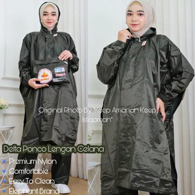 Delta N25 Ponco Lengan Celana Mantol Jas Hujan Nylon Monas