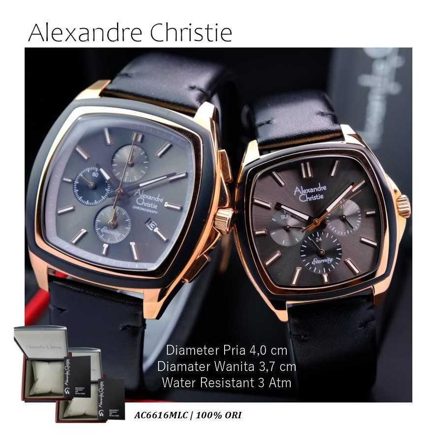 Alexandre Christie Original Jam Tangan Couple Ac6616 Pria Wanita Alexander Cristie Ori Kulit Terbaru