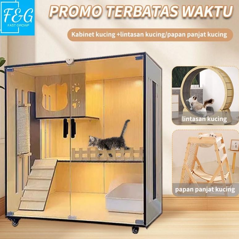 Pengiriman 24 JamRumah Kucing Kandang Kucing Besar Vila Kucing Mewah Apartemen Kucing Kelas Atas Rum