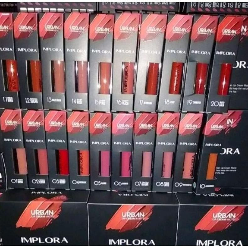 (1 Lusin) Implora Lip Cream Matte Dengan Vitamin E