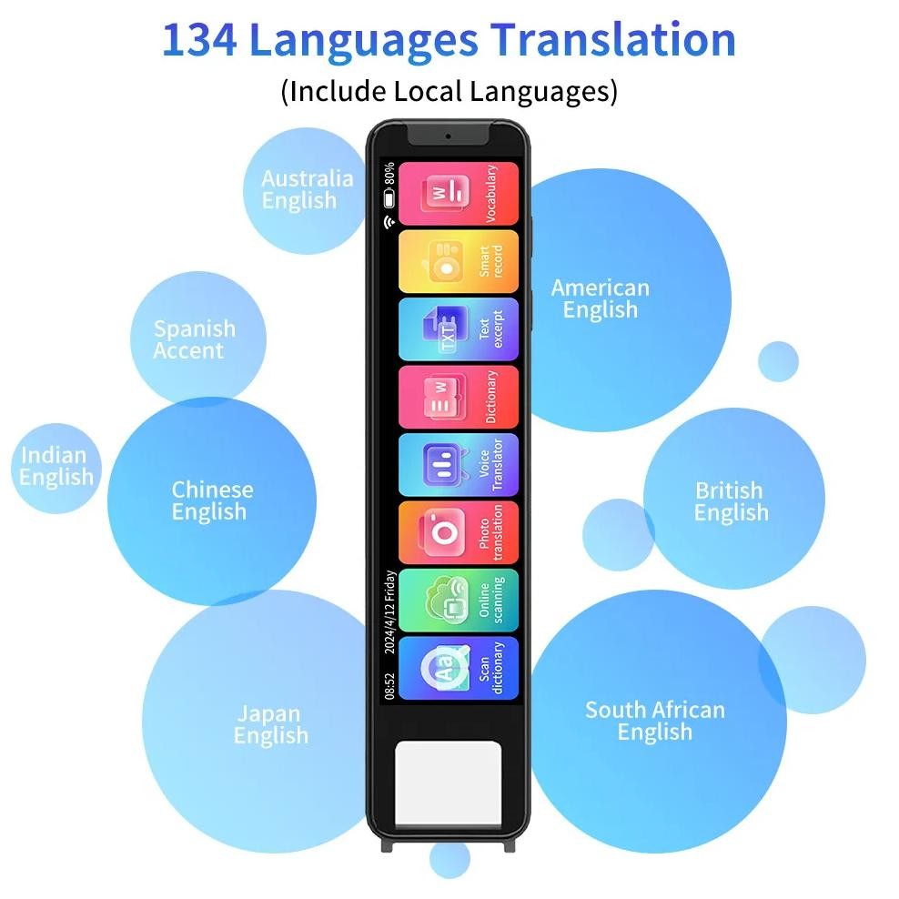 

MD23 Voice Translator Offline Scan Translation Pen 9 Offline Translation Scanning Point Reading 134 Languages Translator Pen