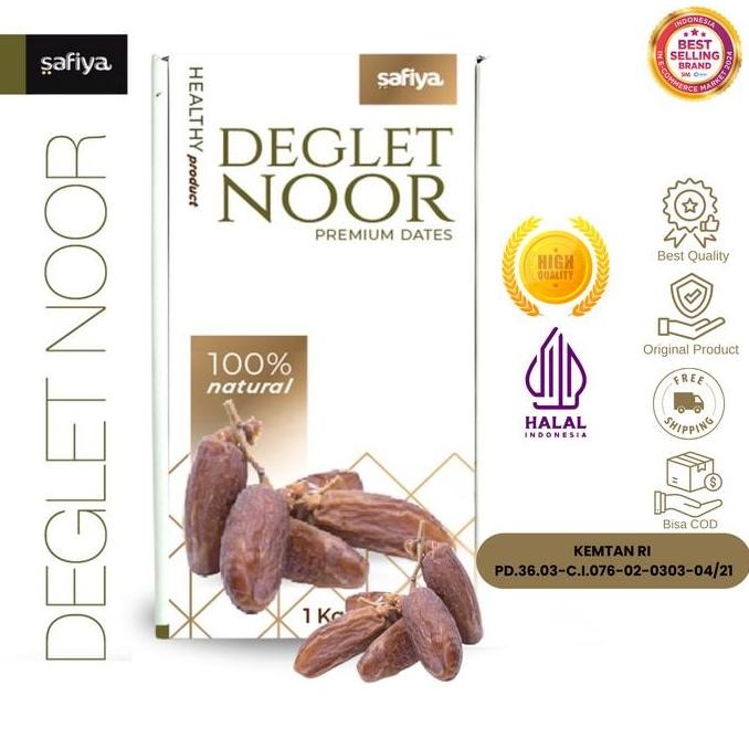 

READY Safiya Kurma Tunisia Tangkai 1 Kg Deglet Noor Makanan