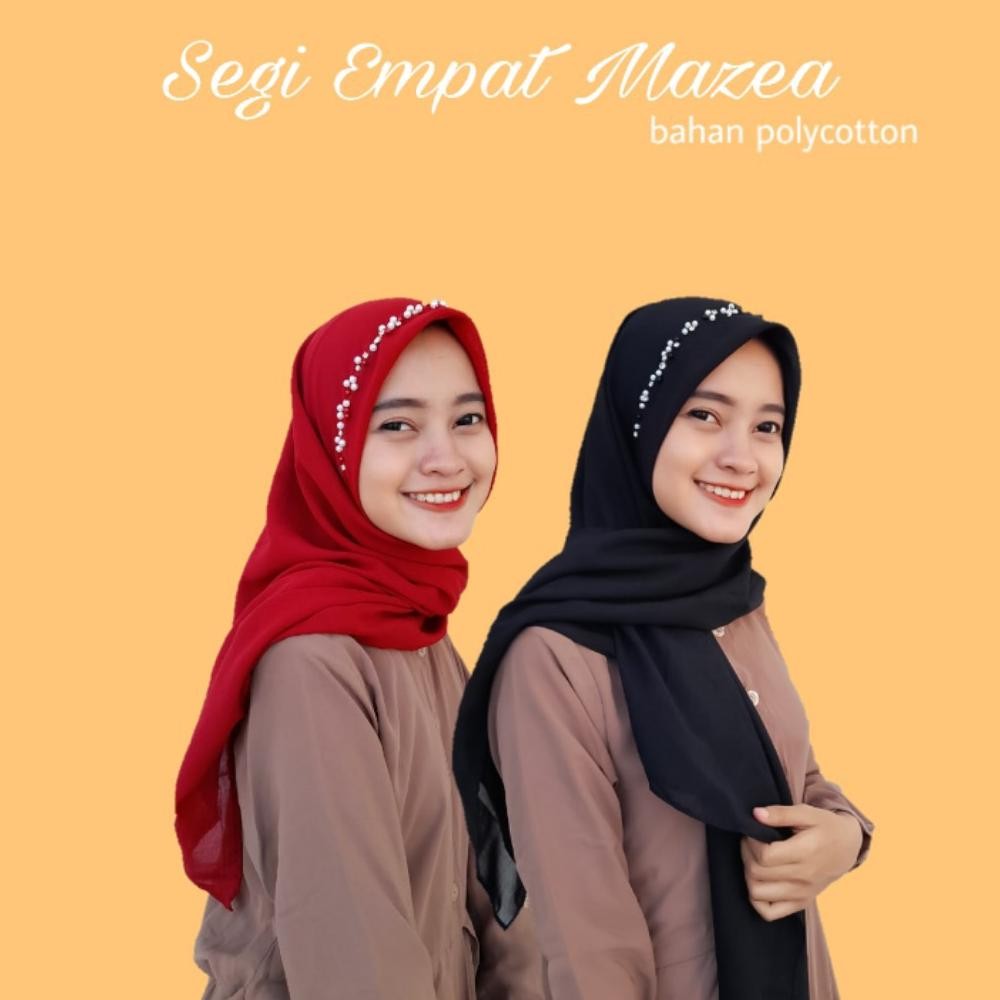 Fitur Lengkap Hijab Segiempat Payet Viral Mutiara / Jilbab Bella Square Bando Pesta Exclusive Segiem