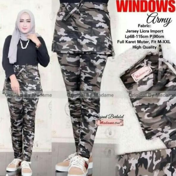 Promo Celana Senam Panjang Rok Army / Celana Senam Wanita / Celana Olahraga Army