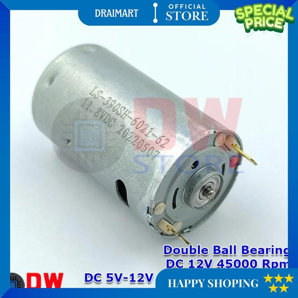 Dinamo Dc Motor Rs390 Rs 390 Dc 12V 11.8V High Rpm Speed High Torque Violent Motor Terlaris