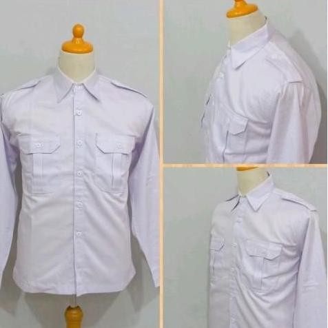 KEMEJA PDH PUTIH JUMBO PRIA WANITA | SERAGAM KANTOR | SERAGAM PNS | KEMEJA DINAS PNS | BAJU PNS JUMB