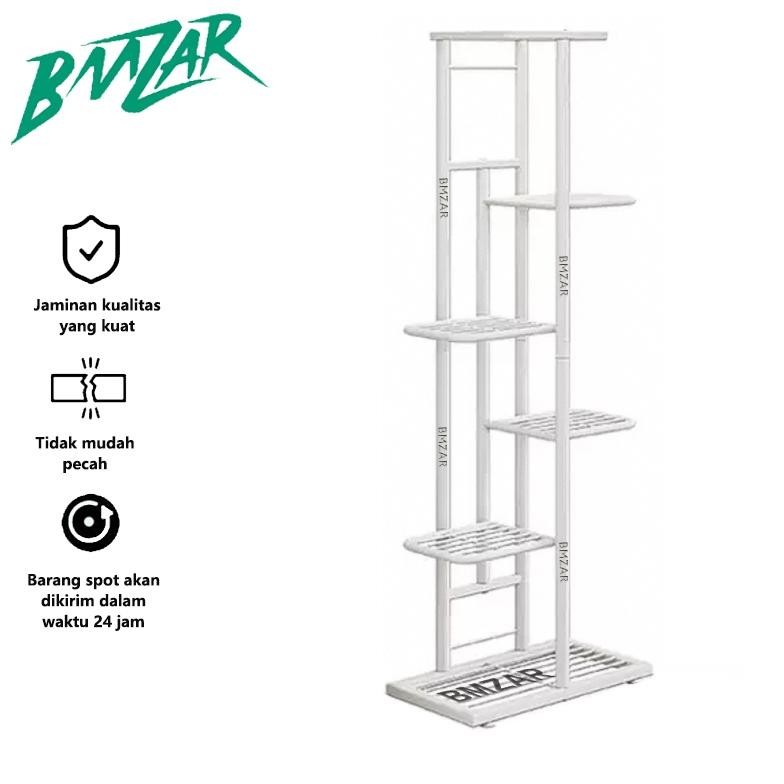 Rak Bunga Besi Rak Pot Bunga Rak Susun Penyimpanan Pot Bunga Besi Standing Pot Susun 3/6/8