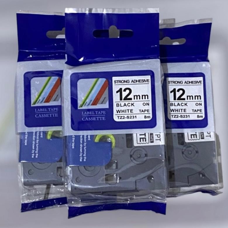 

Label Tape TZE 231 TZE231 compatible Brother 12mm Strong Adhesive MURAH