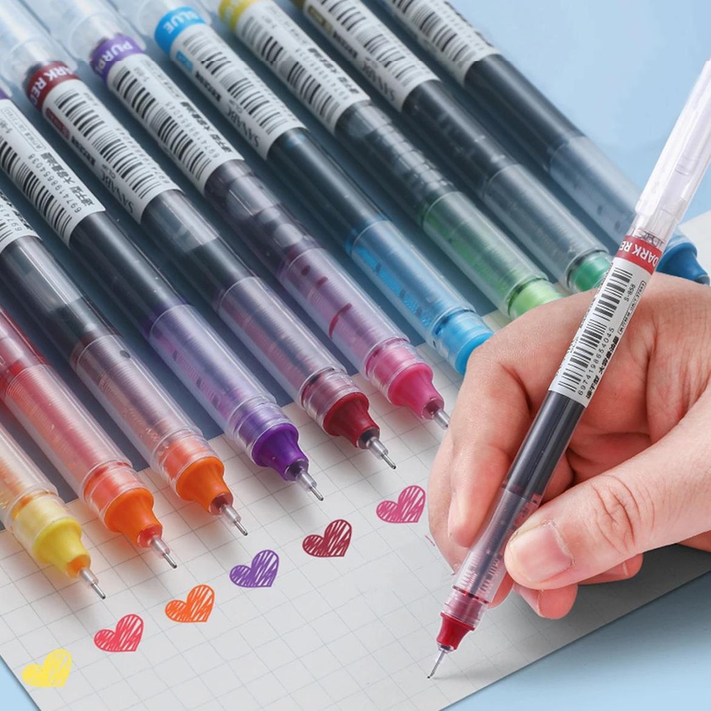 

10 Pcs Large Capacity Quick Drying Needle Tip Colored Gel Pen 0.5Mm Fine Pointed Ballpoint Pens Diy Diary Drawing 10 Colors