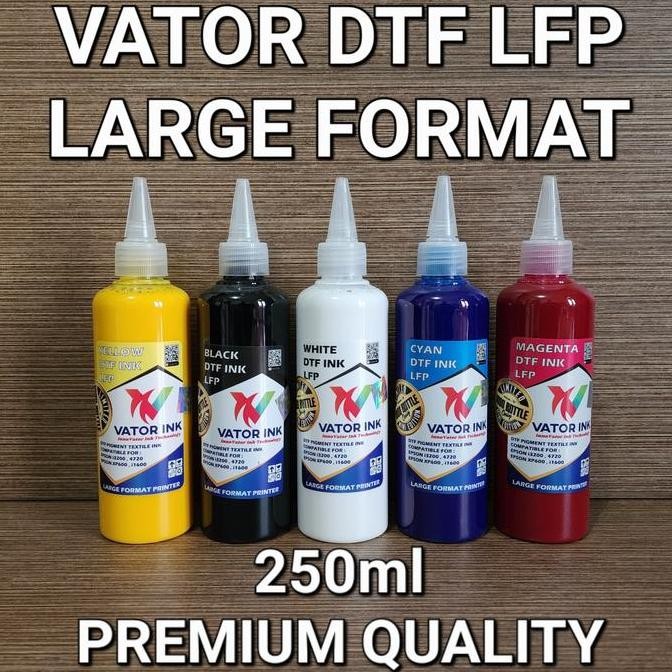 

les Tinta DTF LARGE FORMAT VATOR LFP 250ml Pekat Lancar di Printhead