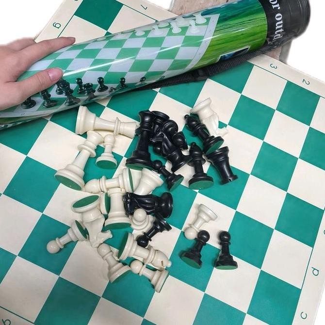 Catur Gulung Portable 1 Set Isi Tas Catur Buah Catur Alas Catur Lengkap