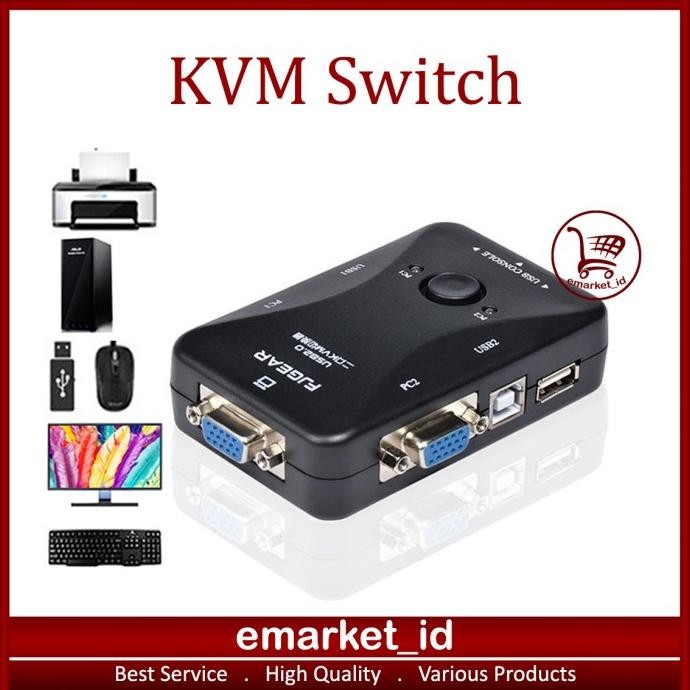 Terlaris KVM Switch 2 Port USB Manual VGA SALE