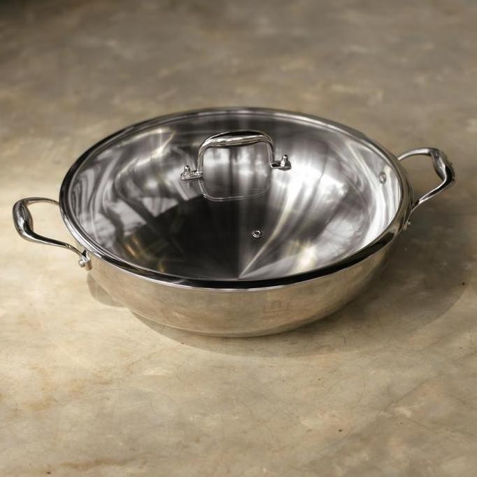 Tersedia nuclad cookware stainless steel sus 304 wok 34 cm