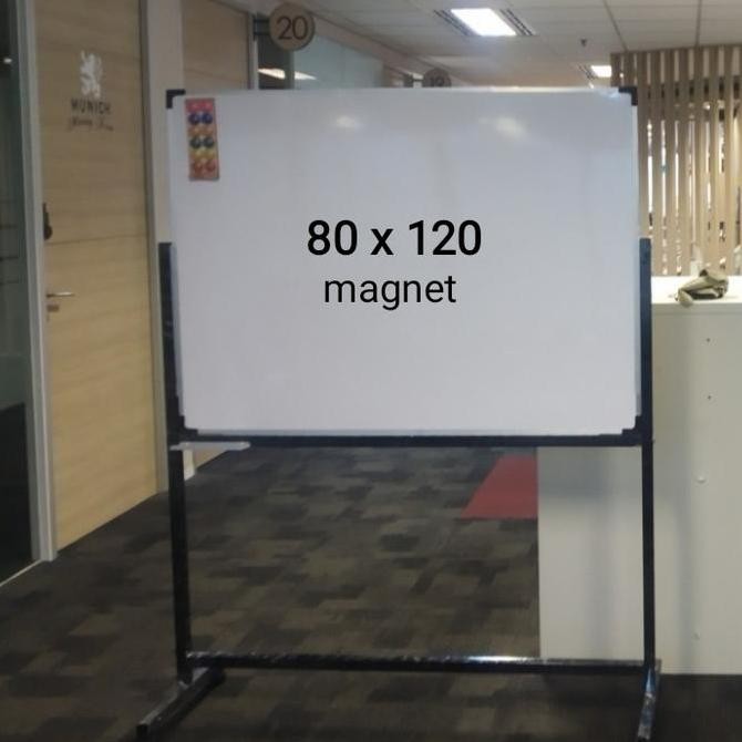 

whiteboard standing 80 x 120 magnetik Kualitas Original
