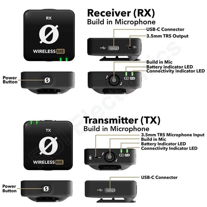 Microphone RODE Wireless ME Compact Wireless Microphone System Kualitas Original