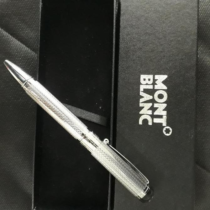 

Ballpoint Mewah Keren Pulpen Monblanc Silver Clip Exlusive Kualitas Original