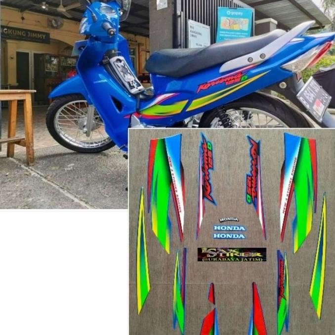 Promo Striping Original Honda Karisma 125 D biru tahun 2002 2003 COD
