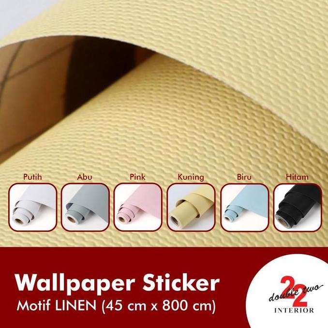 Wallpaper Sticker Dinding LINEN / Wall Sticker (per roll)