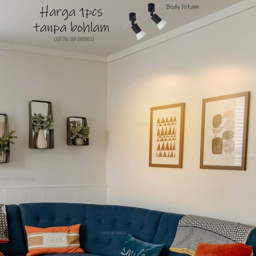 Kap lampu sorot housing fiting mr16 spotlight kaki plafon Hanmac