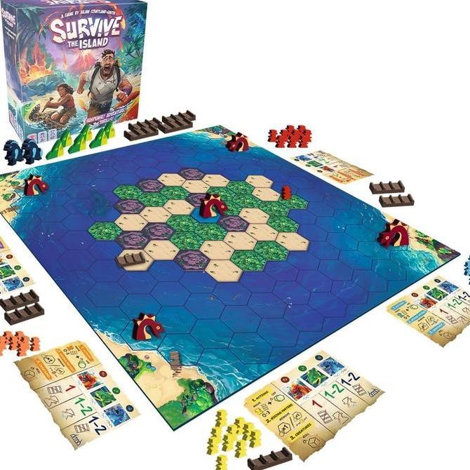 Survive The Island New Edition Board Game - Previously Escape from Atlantis Kualitas Original