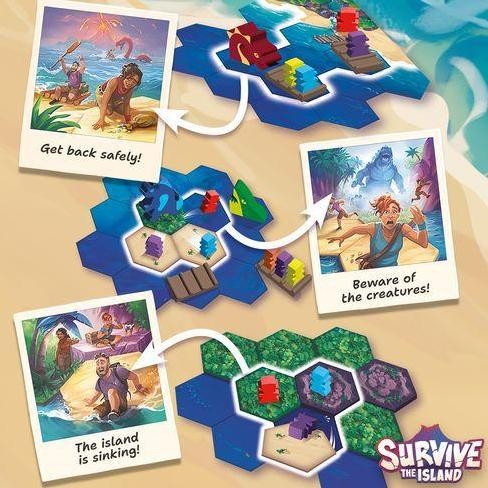 Survive The Island New Edition Board Game - Previously Escape from Atlantis Kualitas Original