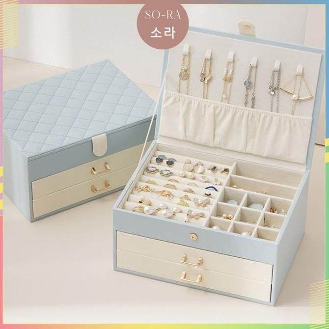 

SORA Tempat Penyimpanan Aksesoris Perhiasan Kotak Kalung Kunci Kualitas Original