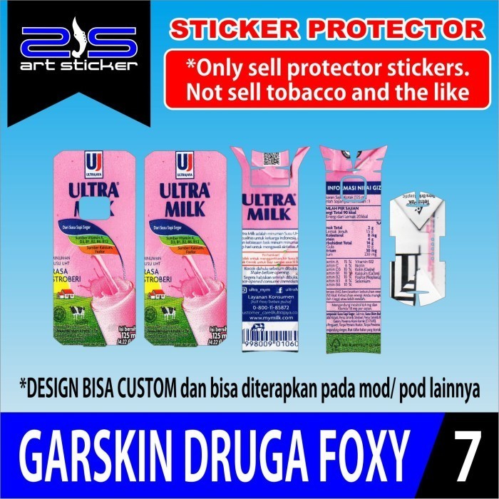Terlaris Presisi Druga Foxy Shogun Black Ultramilk Pink Casing/Stiker Panel Vynil Bisa Custom Dan CO