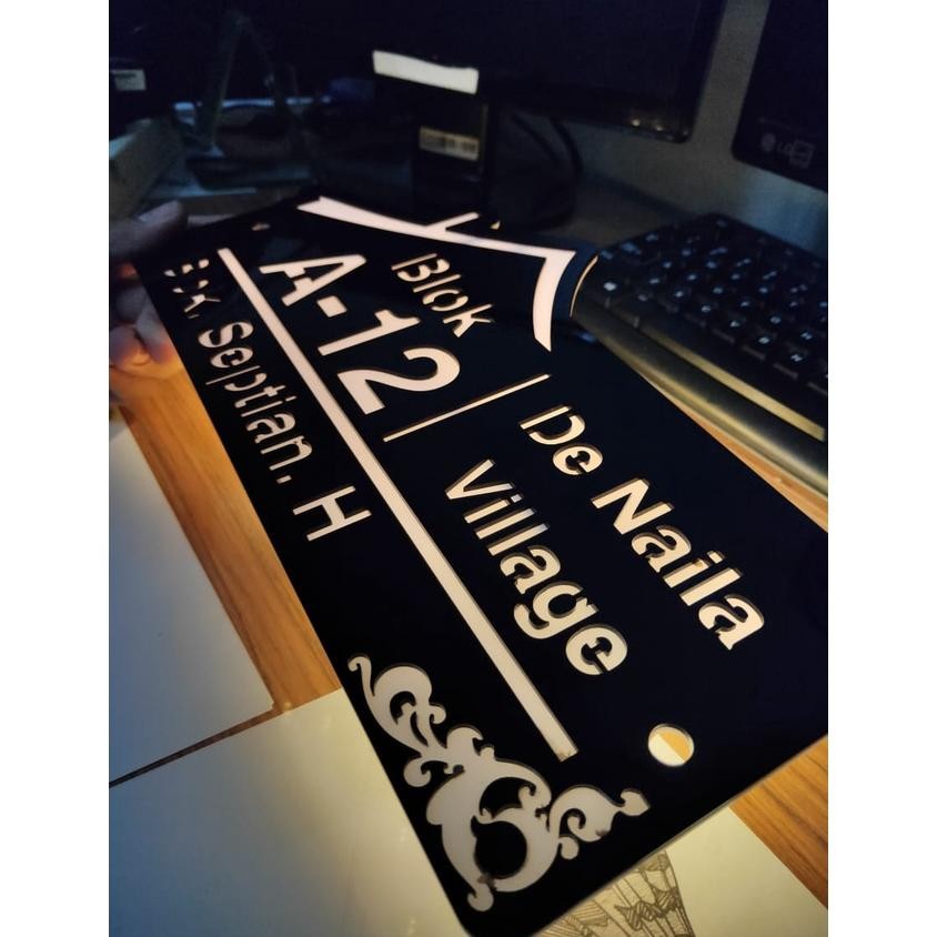 NEW Nomor Rumah Akrilik LED Minimalis Home Series