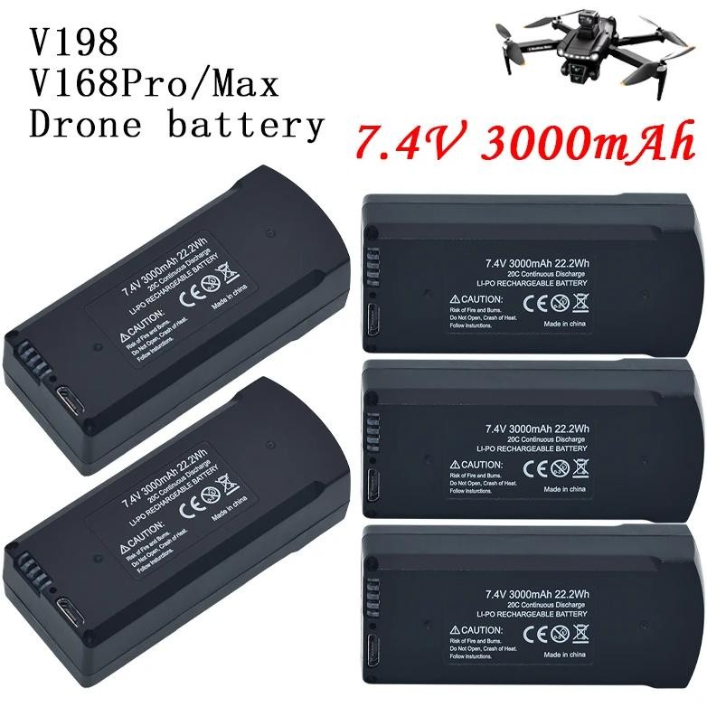 7.4V 3000Mah Lipo Battery Original V198 Pro Max Drone Quadcopter Battery Can Be Used As A Backup Bat
