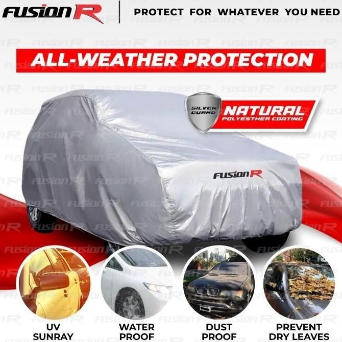 [Bayar di Tempat] Fusion R Cover Sarung Mobil AVANZA Cover Mobil Putih Waterproof Tahan Sinar Mataha