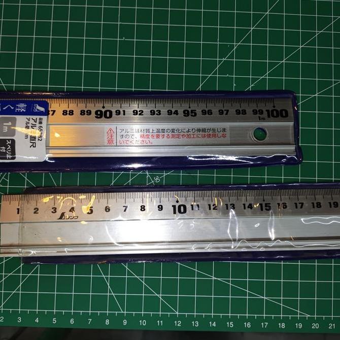 

SHINWA Penggaris Anti Slip 1000mm 1M Aluminum Cutting Guide 65382 Kualitas Original