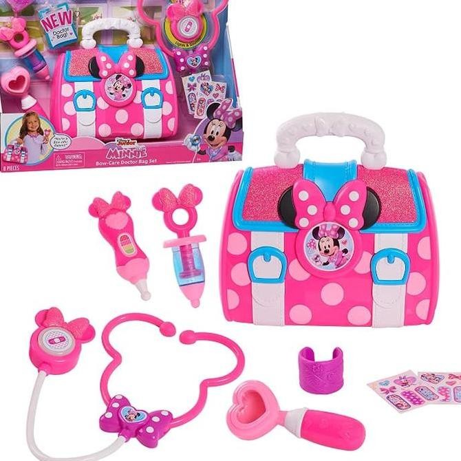 Disney Junior Minnie Mouse Doctor Bag Set Complete Kualitas Original