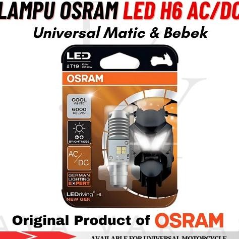 Promo [ORIGINAL] Lampu Depan LED H6 Osram AC/DC T19 New Gen Cool White Universal Bebek Matic - JY Va