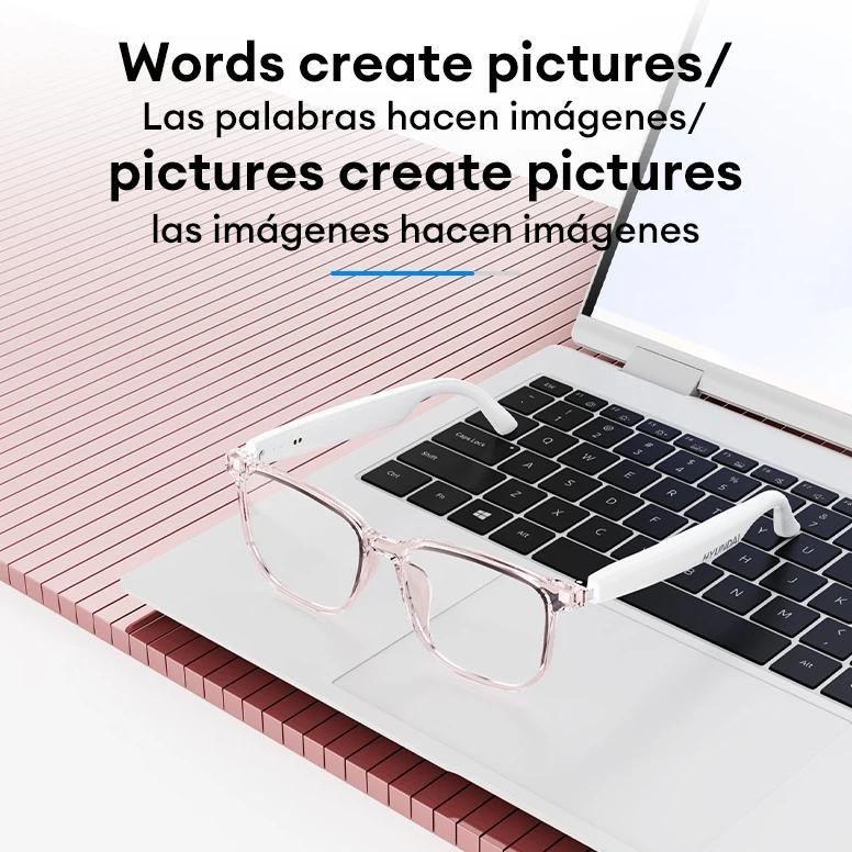 

Choice HYUNDAI HY-C8 PRO AI Smart Glasses Earphones Multi languages Sunglasses Outdoor For Sport Headphones For Meeting Business