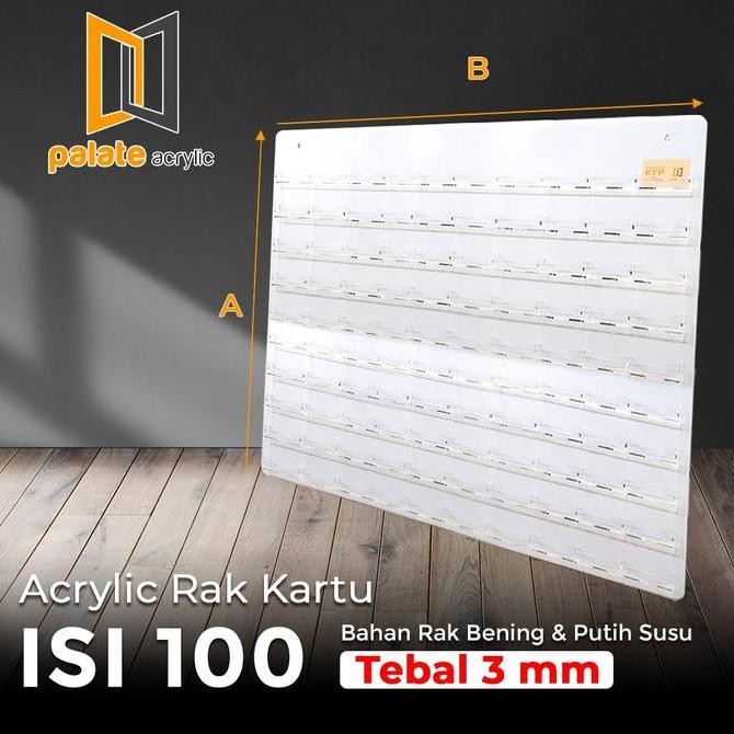 

Rak Kartu KTP Isi 100 Bahan Acrylic Bening / Akrilik Card Holder Kualitas Original