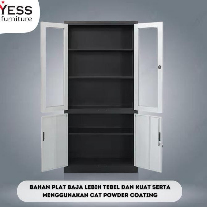 

Lemari Besi Kombinasi Kaca Lemari Kantor Kualitas Original