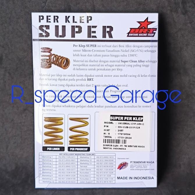 PER KLEP PROGRESIF HEAD BRT CRF TIGER KLX JUPITER Z Kualitas Original