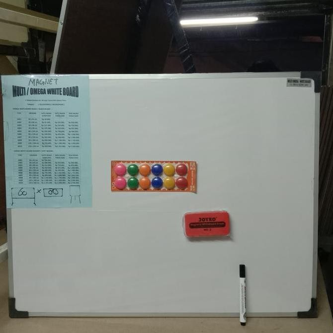 

whiteboard magnet gantung 90 x 120 cm komplit Kualitas Original