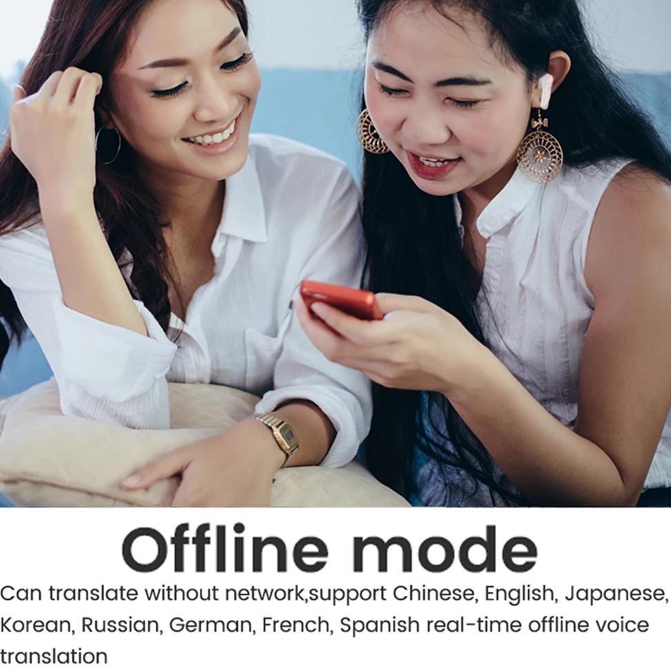 

144 Languages Real Time Translator Earbuds 99% Accuracy Wireless BT Two-Way Voice Translator IPX6 Waterproof for Business Travel