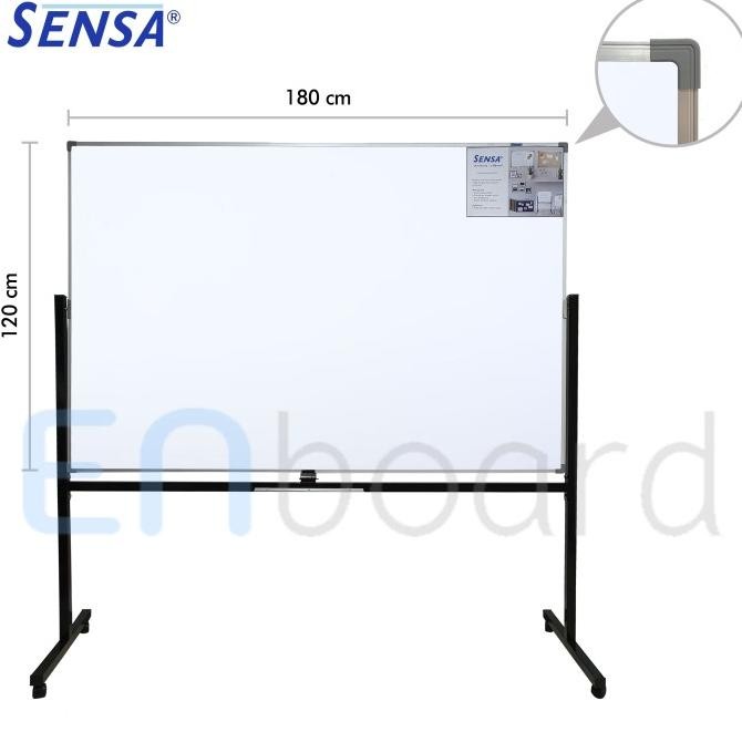 

Papan Tulis Whiteboard Standing Magnet Double Face Sensa 120 x 180 cm Kualitas Original