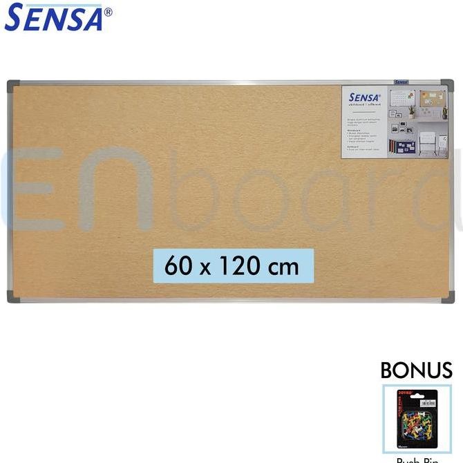 

Softboard Cork Pin Board / Papan Mading Gantung Sensa 60 x 120 cm Kualitas Original