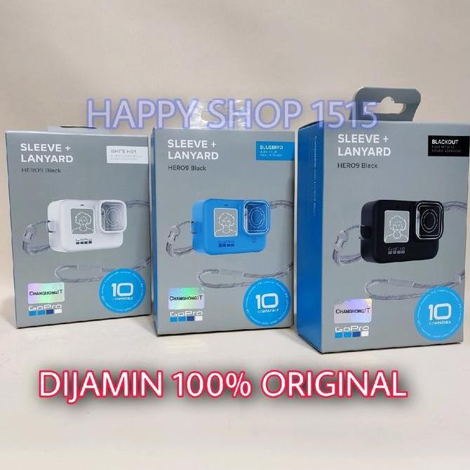 GOPRO SLEEVE + LANYARD ORIGINAL FOR HERO 11 BLACK, HERO 10, HERO 9 ( HERO11, HERO10, HERO9 ) Kualita