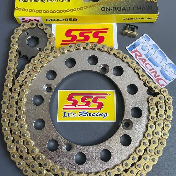 Gir set Sss 428 Klx Dtracker KLX 150 Gear Set Original Sss Kawasaki KLX Rantai SSS 428SB 130L Motorc