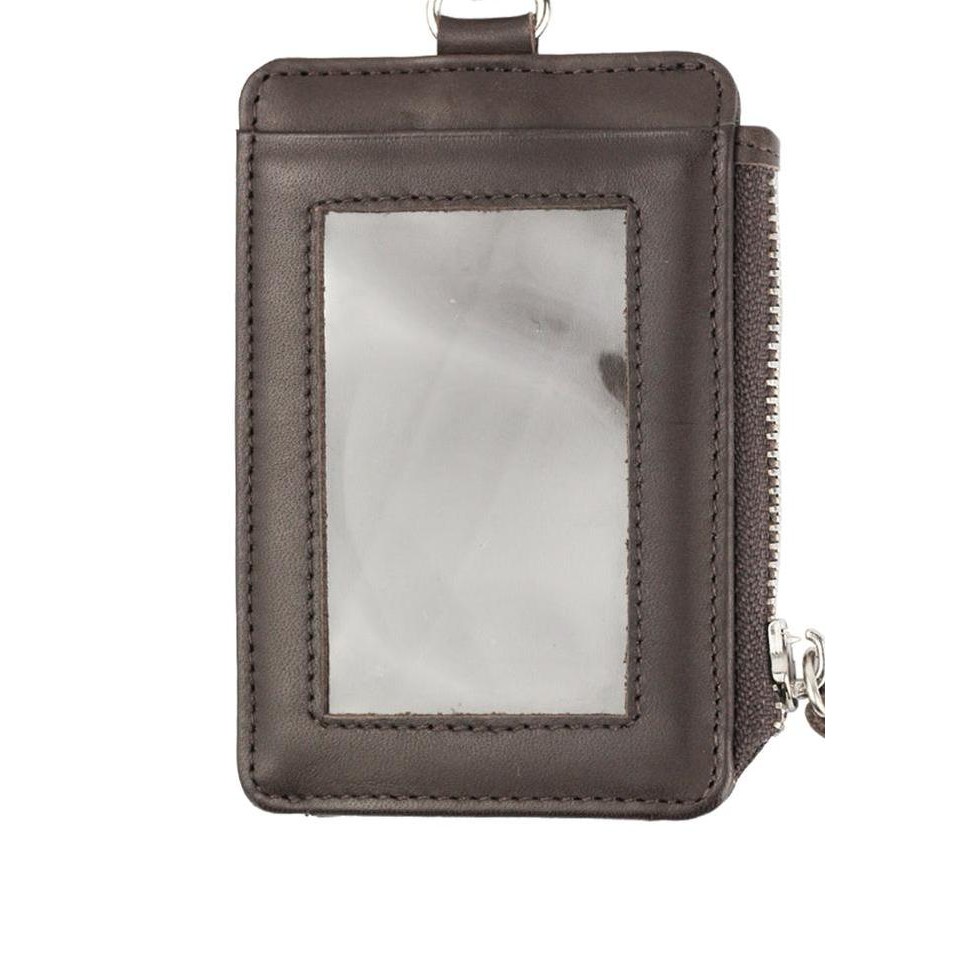 

Name Tag Kulit ID Card Kulit Leather Lanyard Hustle Hog II Brown Kualitas Original
