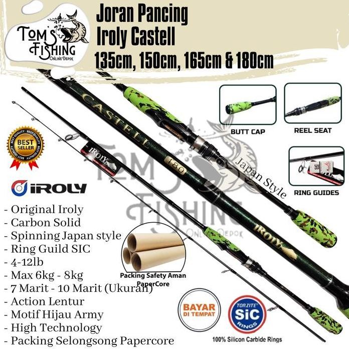 

Terlaris Joran Pancing Iroly Castell 135Cm - 180Cm Carbon Solid (4-12Lbs) Lentur Ring Sic Murah - Toms Fishing