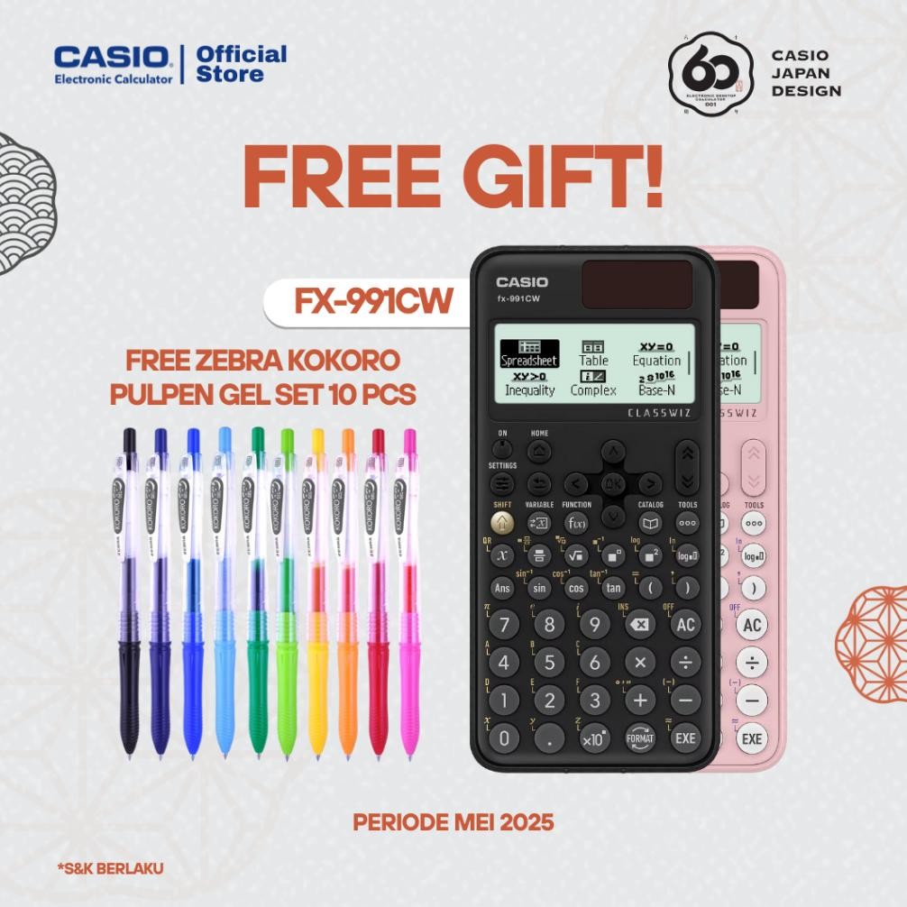 

LINDU Casio Calculator FX-991CW Scientific - Free Kokoro Gel Pen