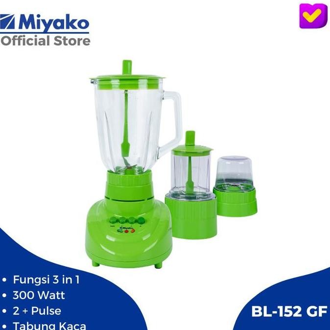 Tersedia Blender Gelas Miyako BL 152 GF Blender Kaca 3 in 1 Miyako Blender 3in1