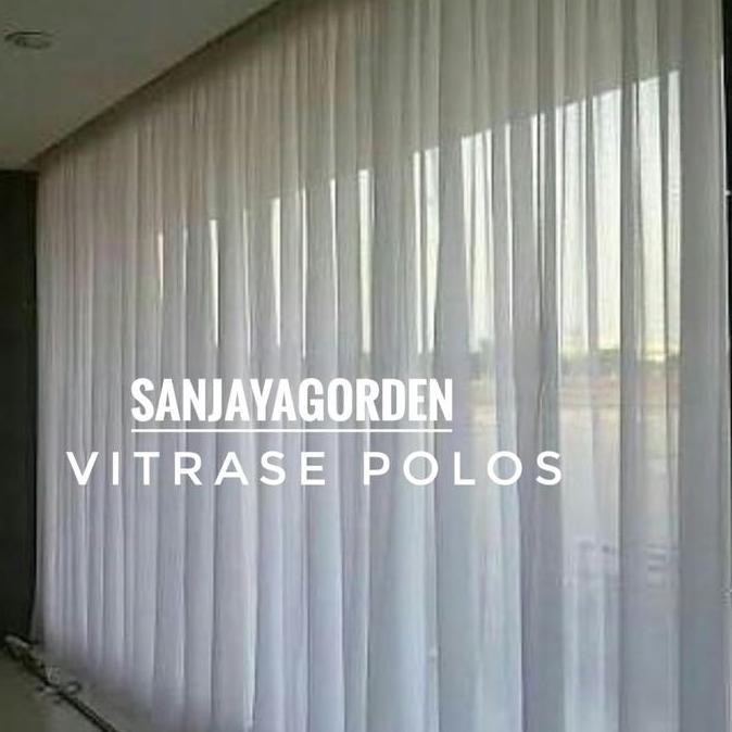 Gorden Vitrase Putih Polos Dalaman Tirai Gordeng Korden Gordyn Hordeng