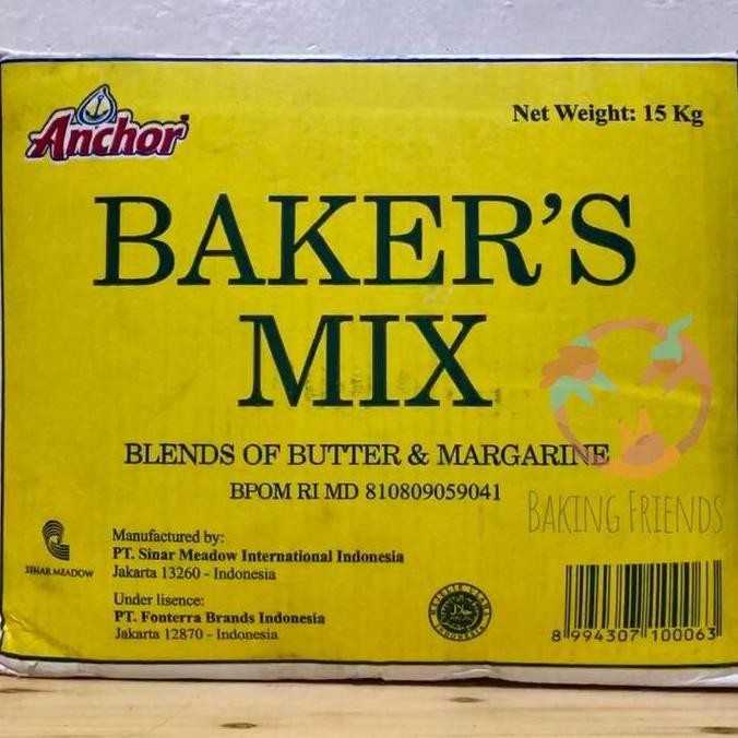 

[Ready/Spesial] Murah ! Anchor Baker'S Mix Butter & Margarine Repack 1Kg [Terlaris&Recommended]